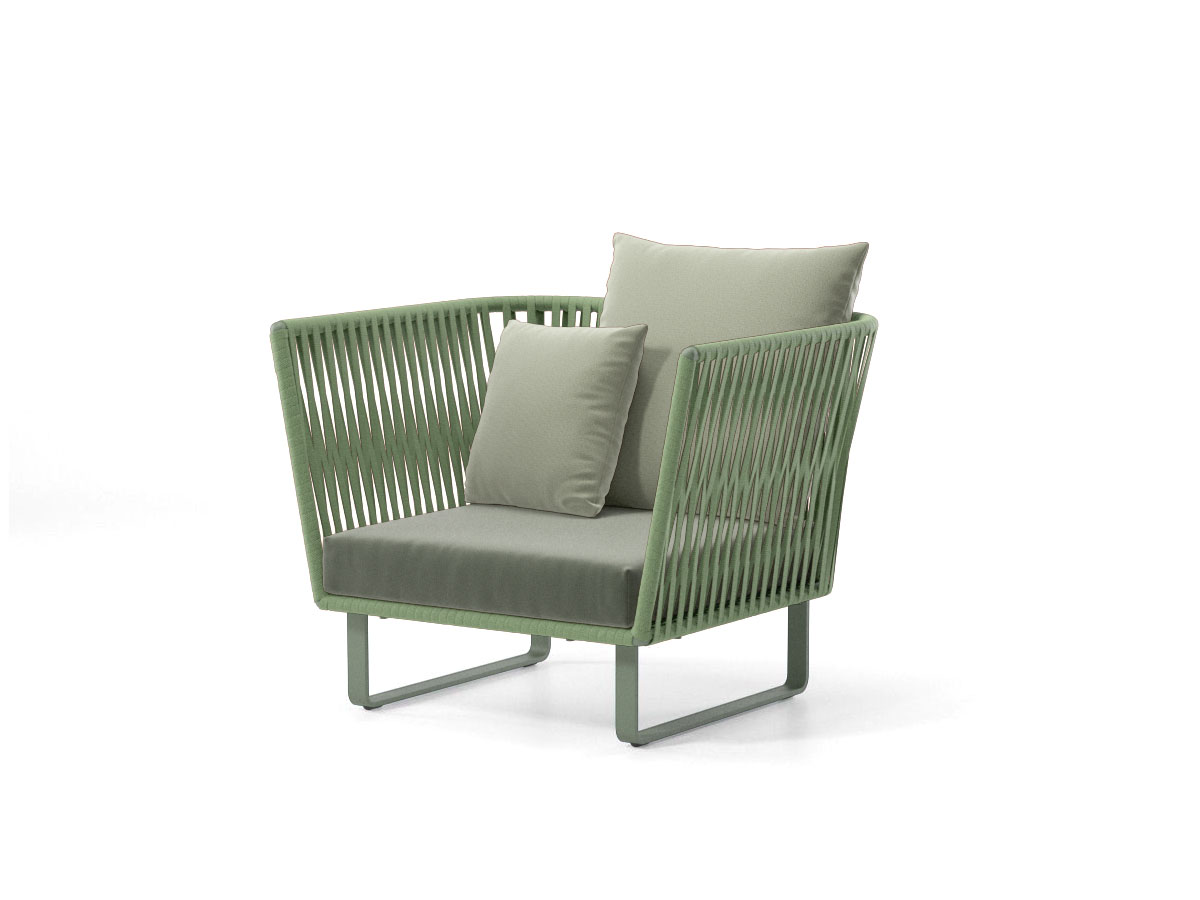 Kettal Bitta Armchair Club Foliar 28c 20l Peppercorn Lam