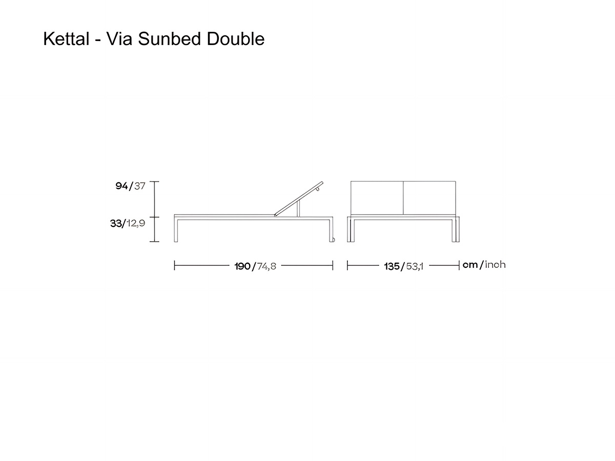Kettal Via Sunbed Double