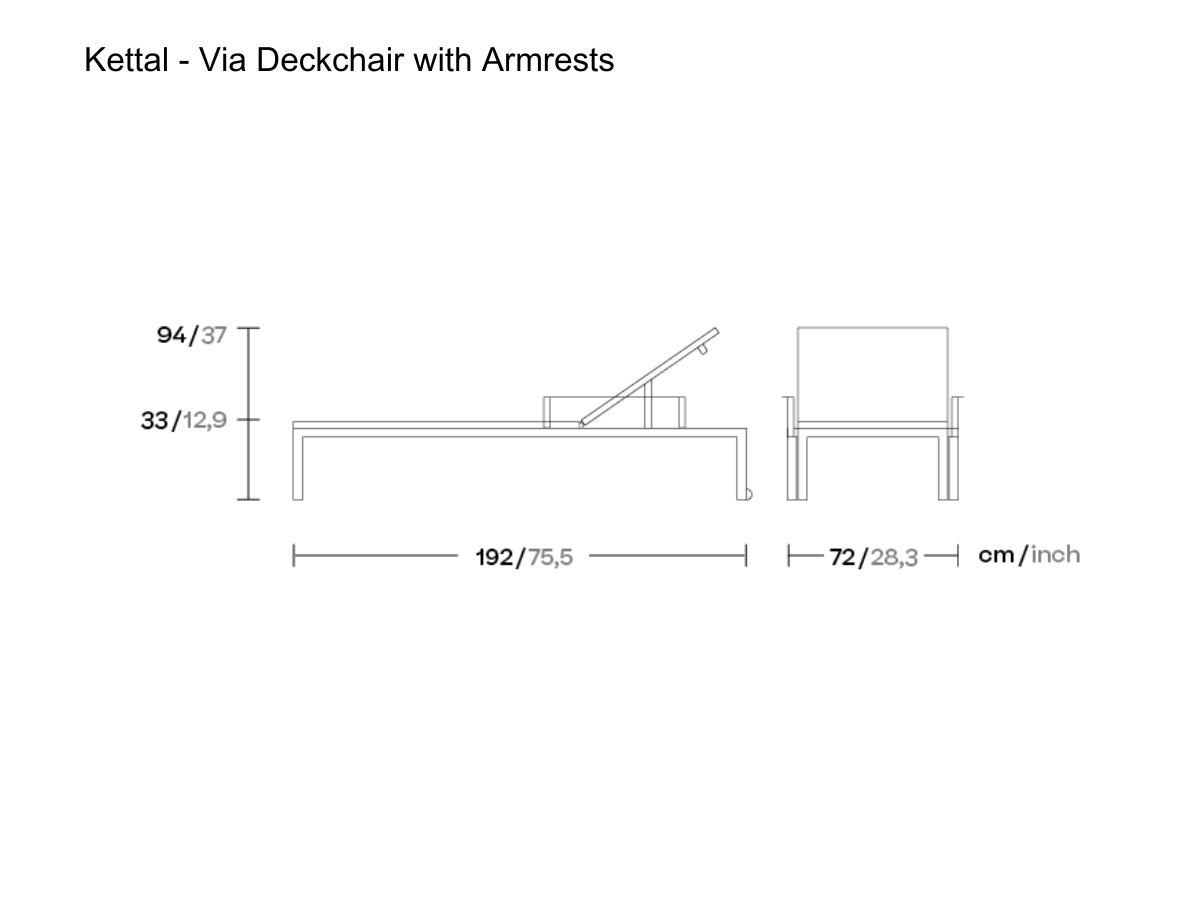 Kettal Via Deck Chair With Arms