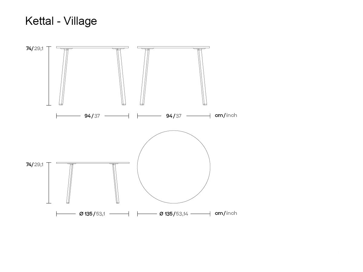 Kettal Village Round Square Table