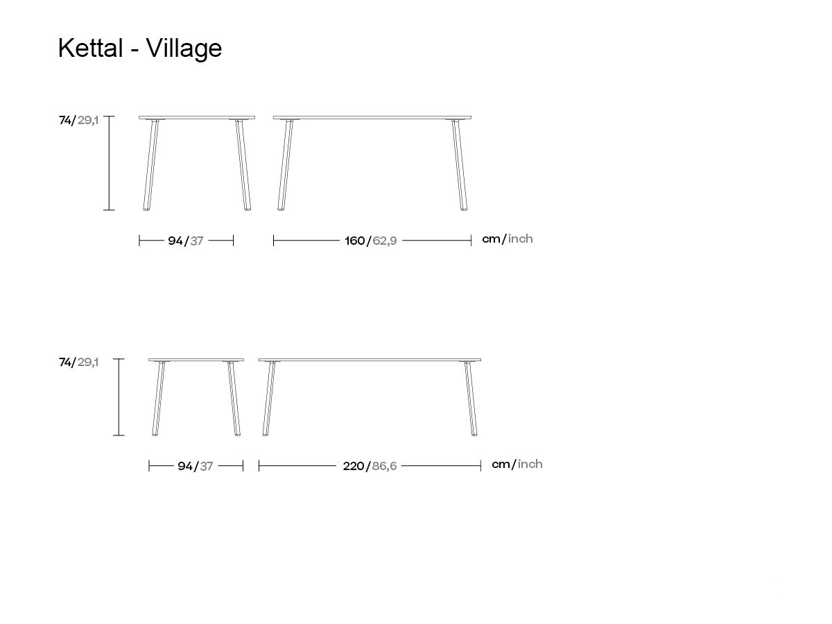 Kettal Village Rectangular Table