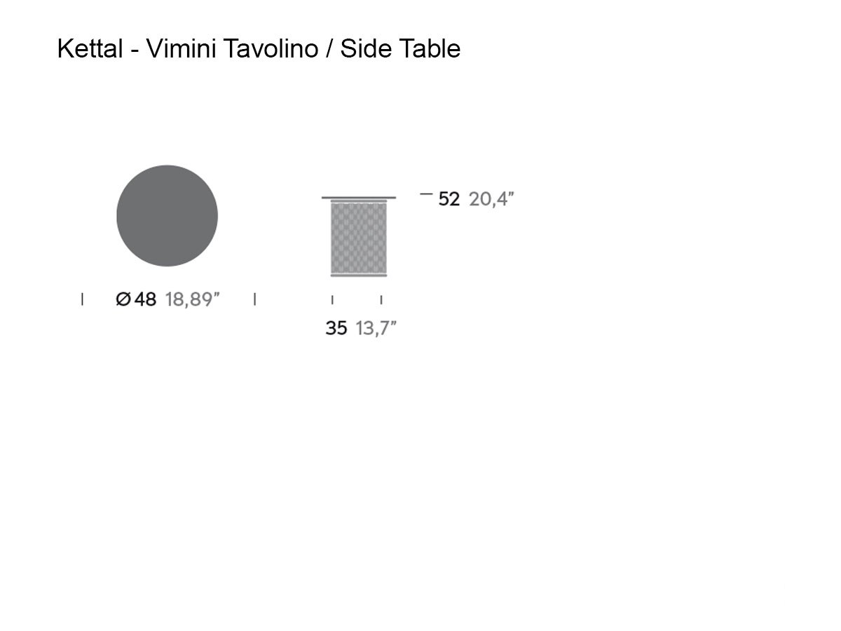 Kettal Side Table Vimini