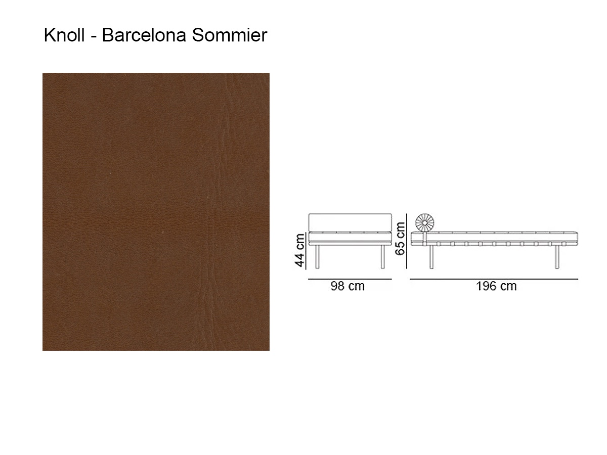 Knoll Barcelona Sommier Daybed Venezia 06 Cognac