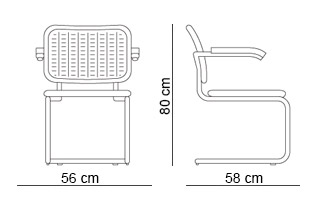 Knoll Cesca Chair Beech Black Finish