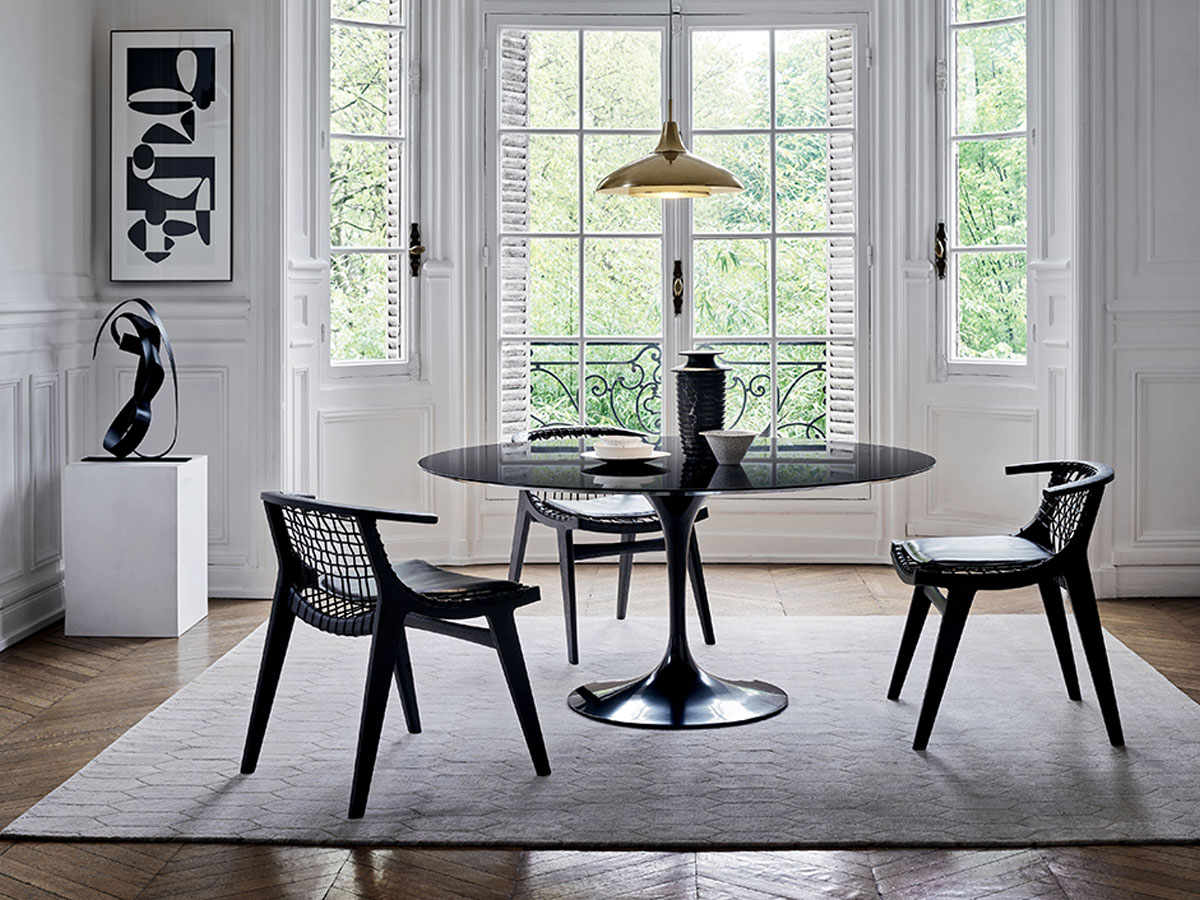 Knoll Klismos Chair Woven Back