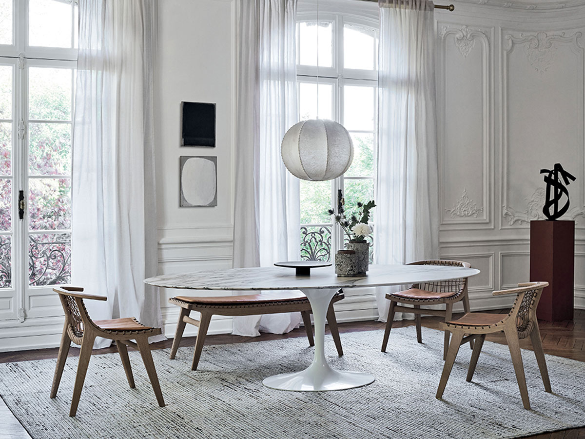 Knoll Klismos Chair Woven Back