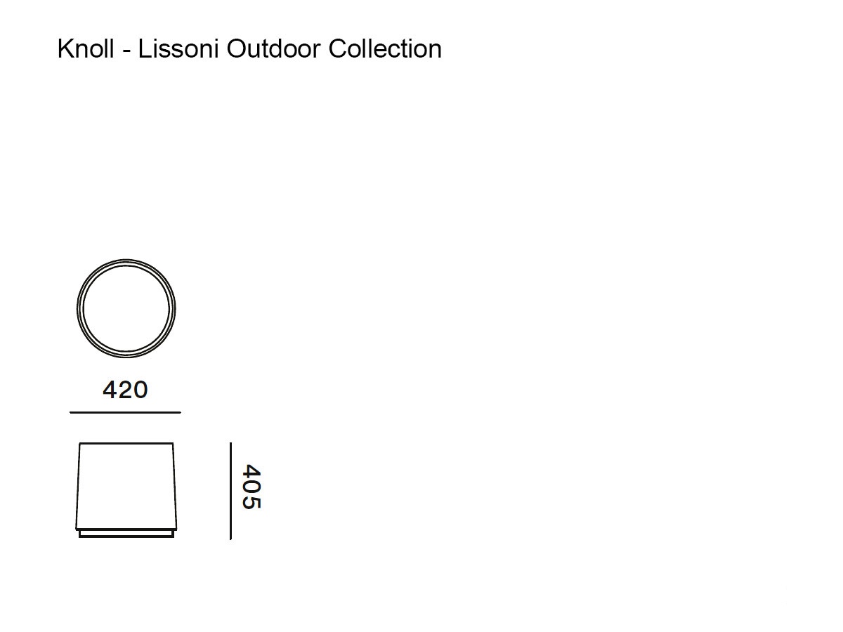 Knoll Lissoni Outdoor Collection Stool