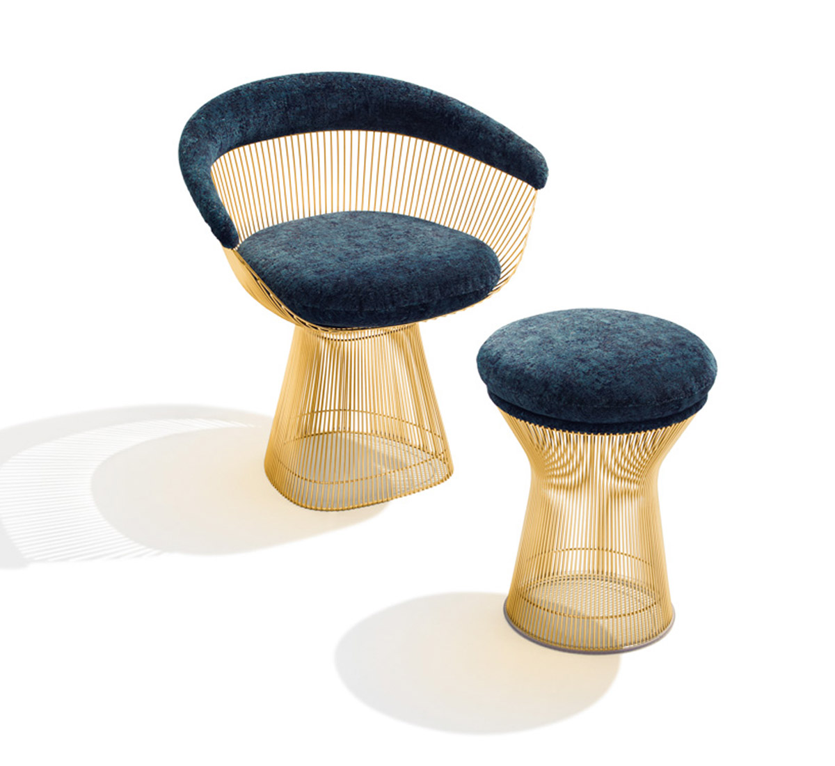 Knoll Platner Armchair Gold Base