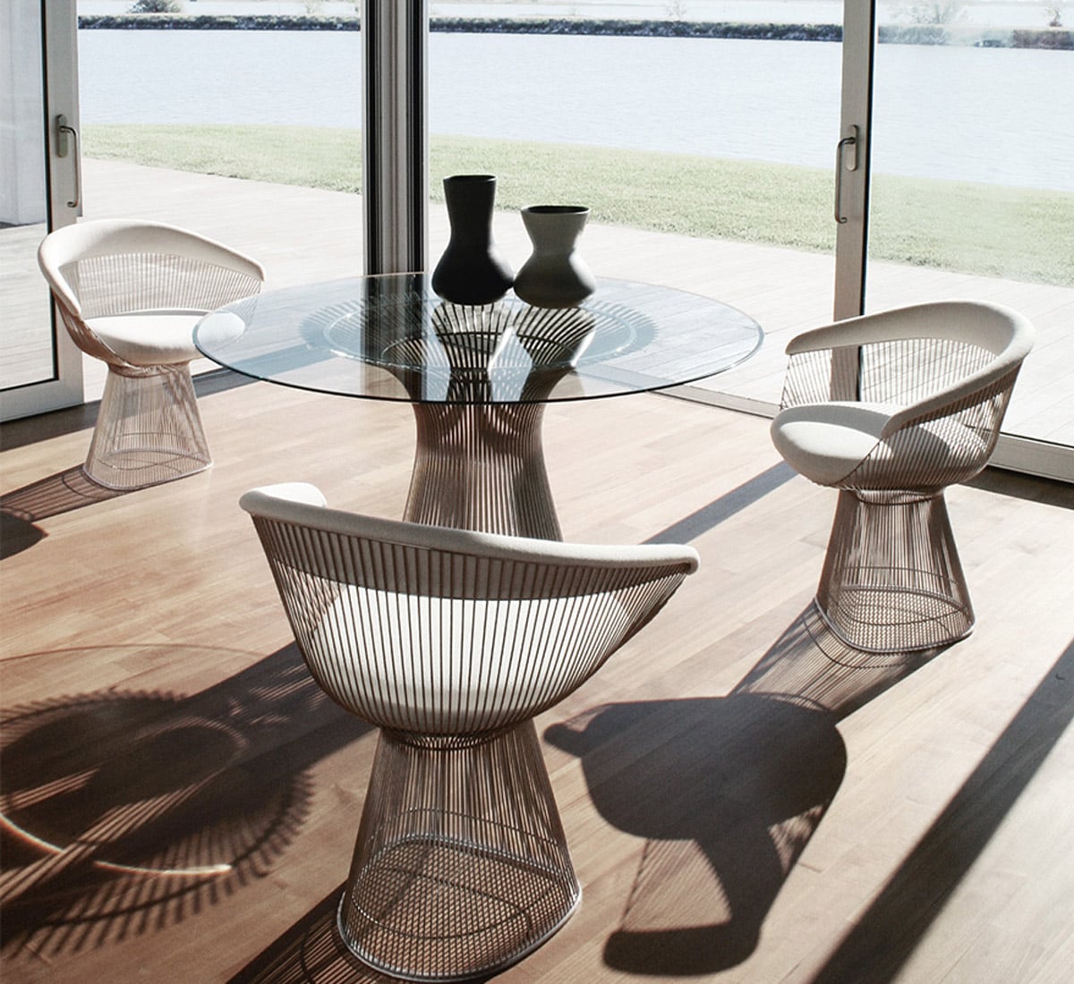 Knoll Platner Dining Table Gold Base
