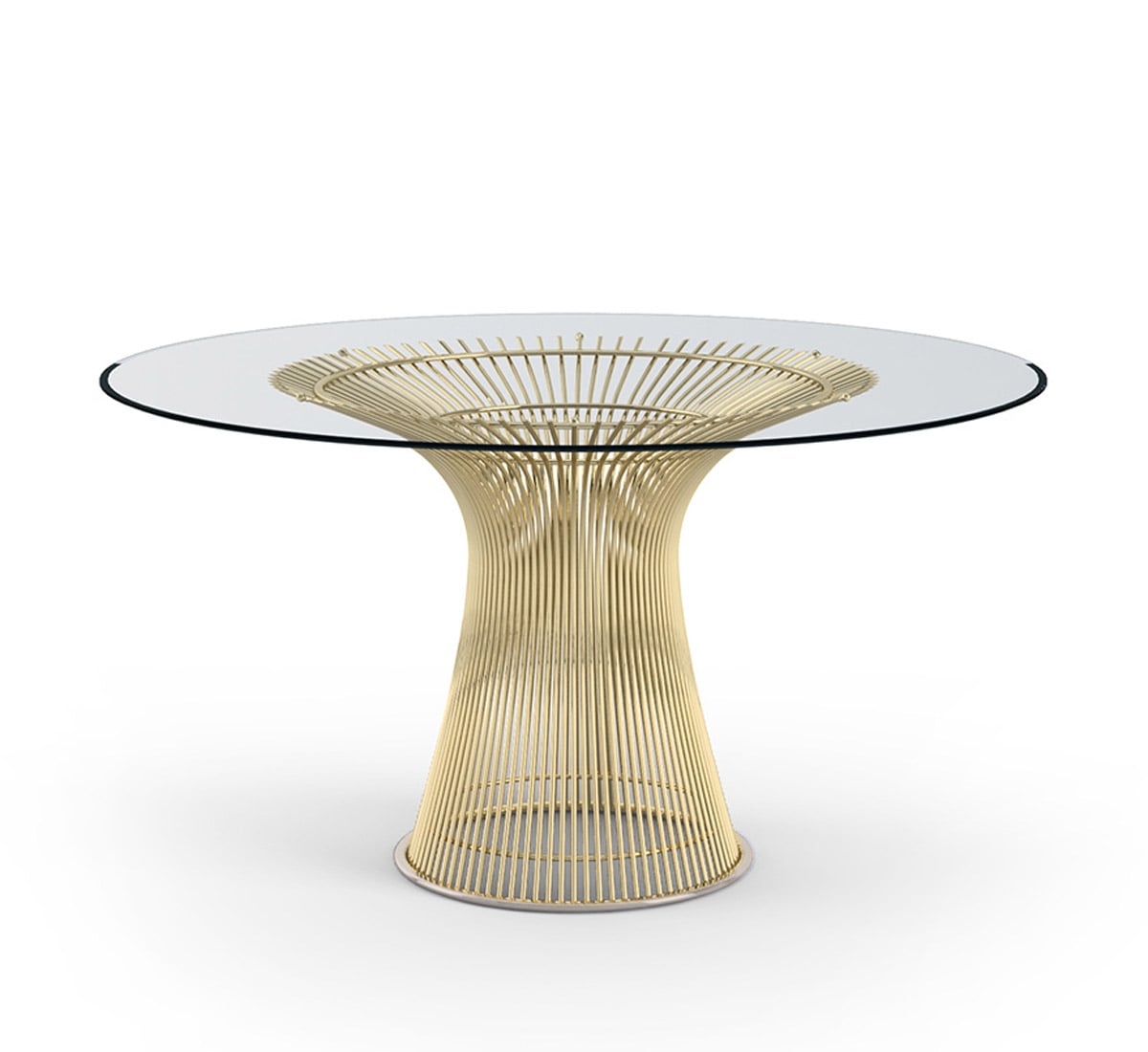 Knoll Platner Dining Table Gold Base