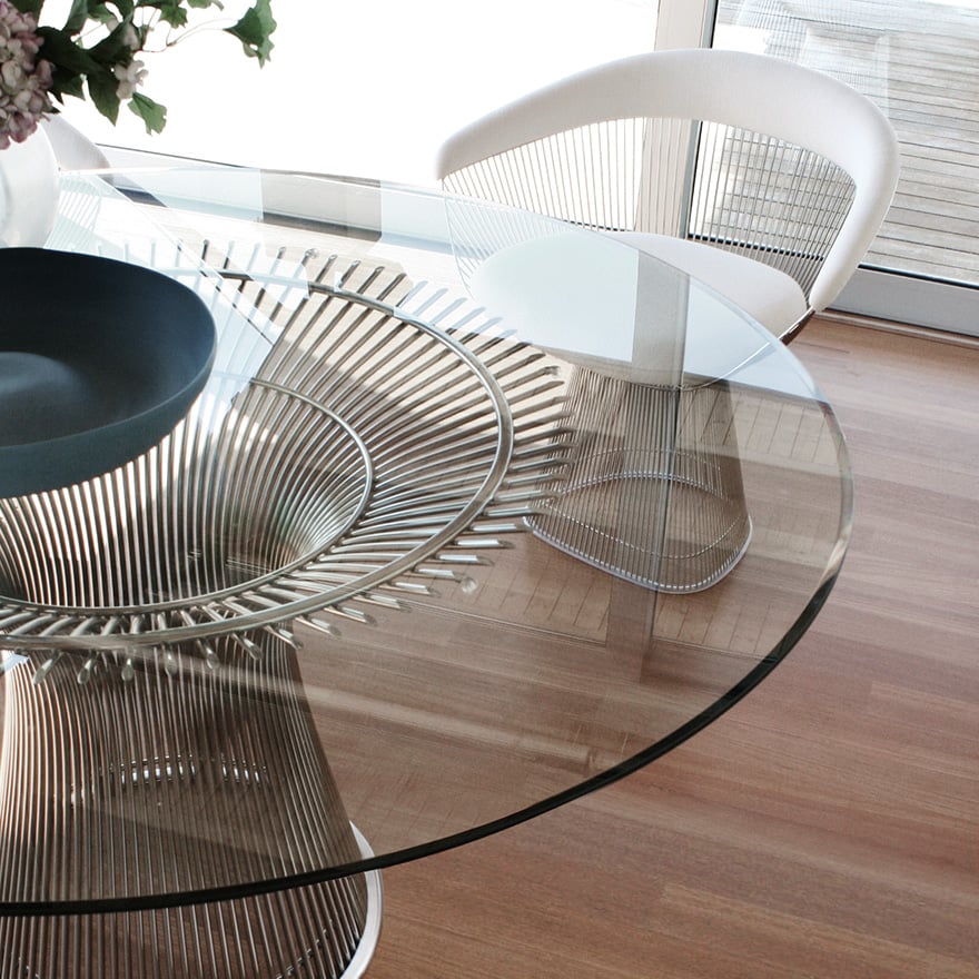 Knoll Platner Dining Table Gold Base