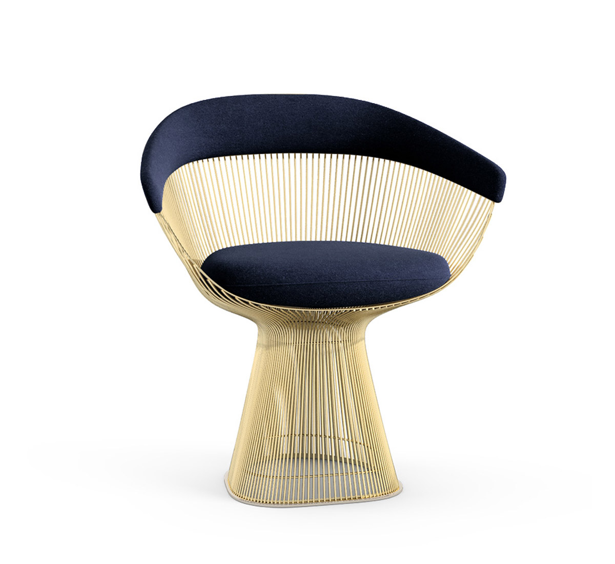 Knoll Platner Armchair Gold Base