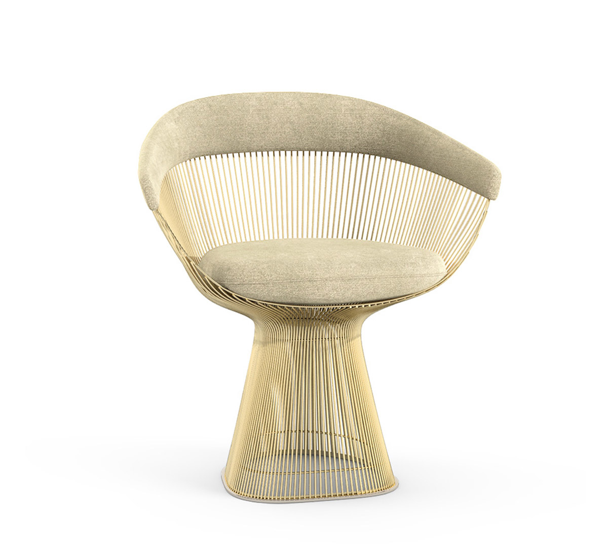 Knoll Platner Armchair Gold Base