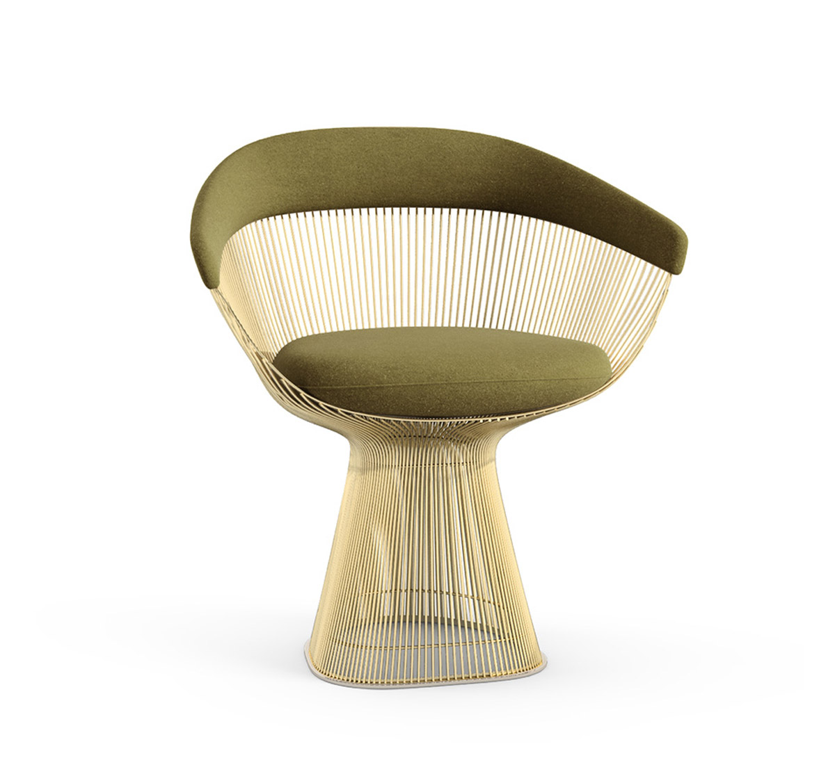 Knoll Platner Armchair Gold Base