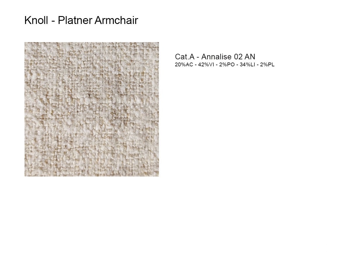Knoll Platner Armchair Bronze Fabric Cat A Annalise 02 An