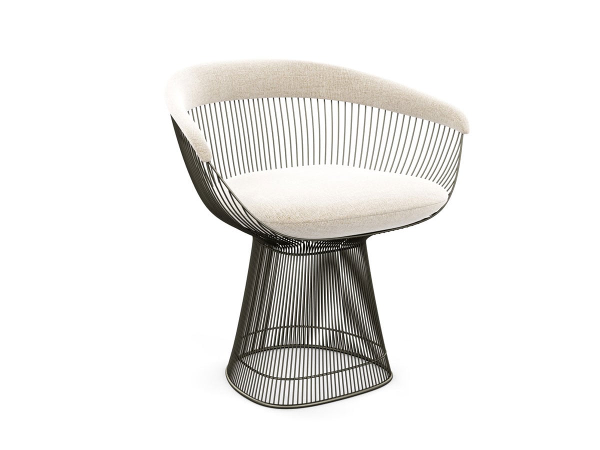 Knoll Platner Armchair Bronze Fabric Cat A Annalise 02 An