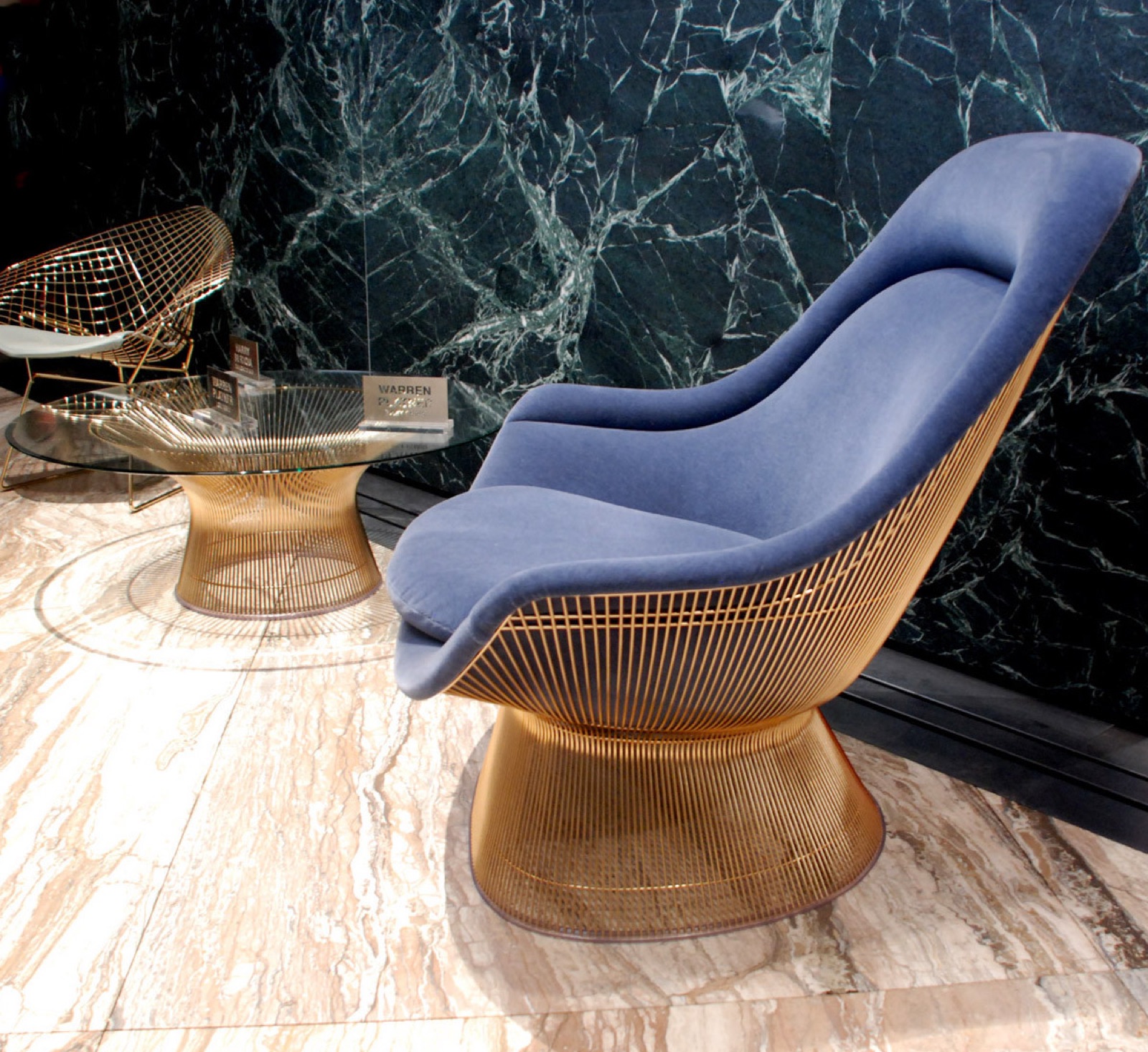 Knoll Platner Easy Chair Gold Base