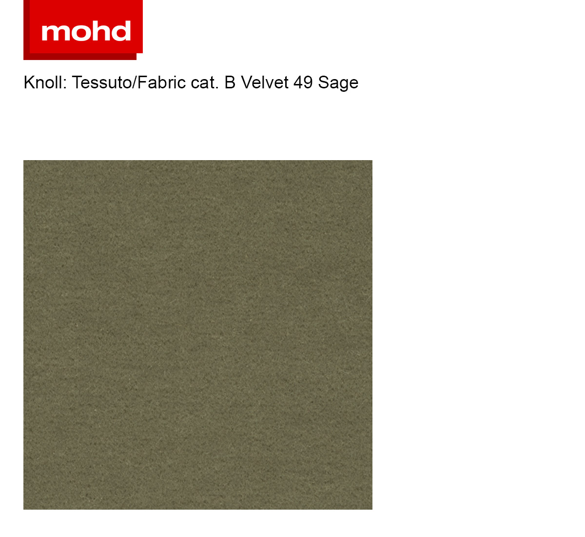 Knoll Platner Stool Velvet 49 Sage