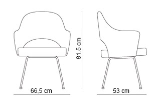 Knoll Saarinen Conference Armchair Legs Oak