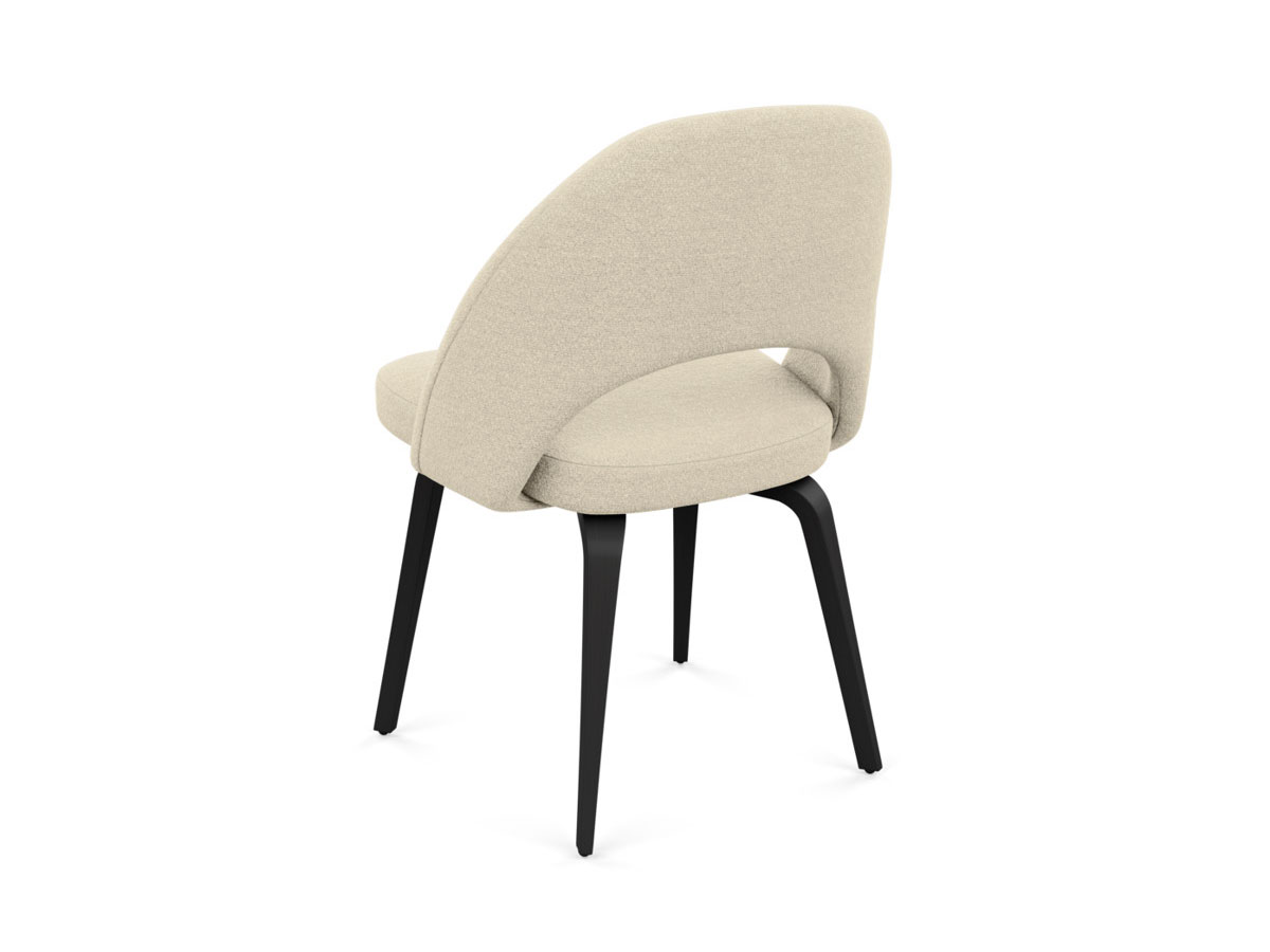 Knoll Saarinen Conference Relax Armchair Ebonized Oak Curly 02cu Ivory
