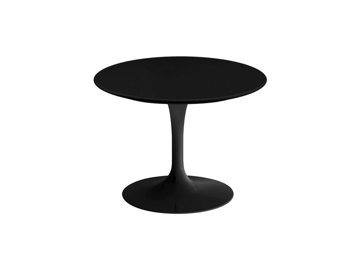 Knoll Saarinen Table Basse O 51 H 37 Laminate Black Rilsan Black