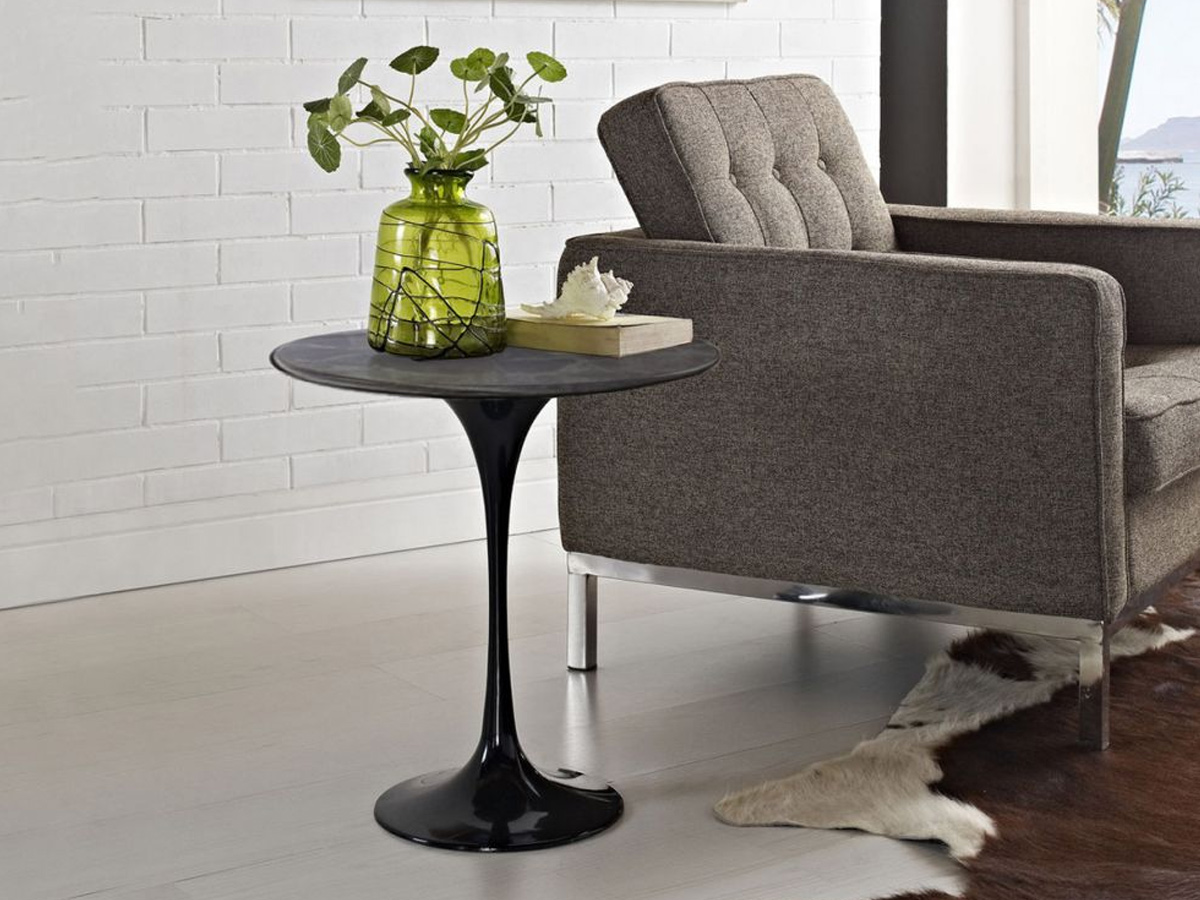 Knoll Saarinen 51 Marquina Rilsan Coffee Table Black Satin