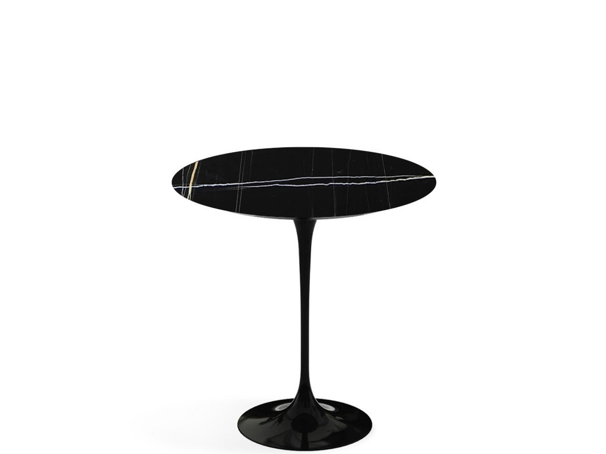 Knoll Saarinen Coffee Table O 51 Shiny Sahara Noir Black Rilsan