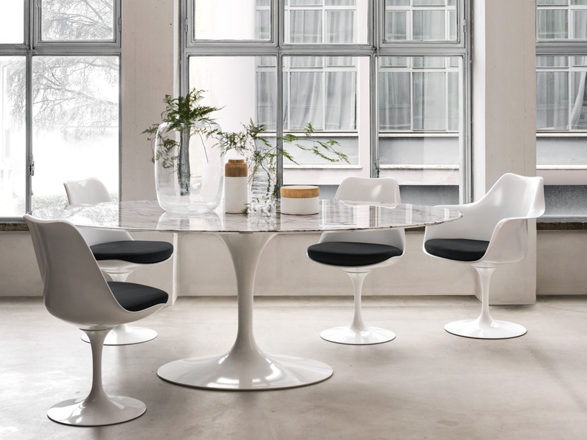 Knoll Tulip Swivel Armchair With Cushion