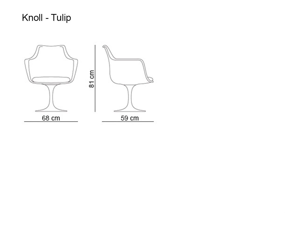 Knoll Tulip Swivel Armchair With Cushion