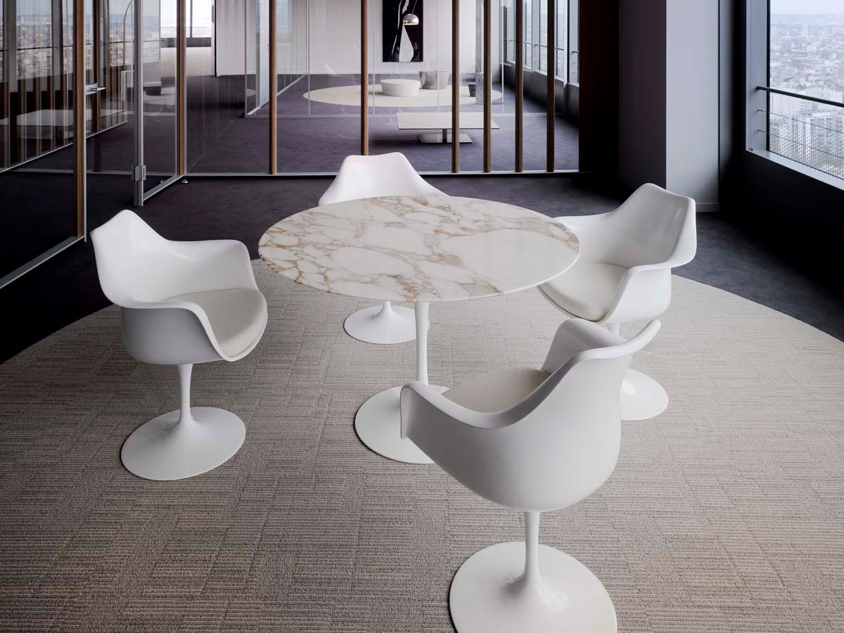 Knoll Tulip Swivel Armchair With Cushion