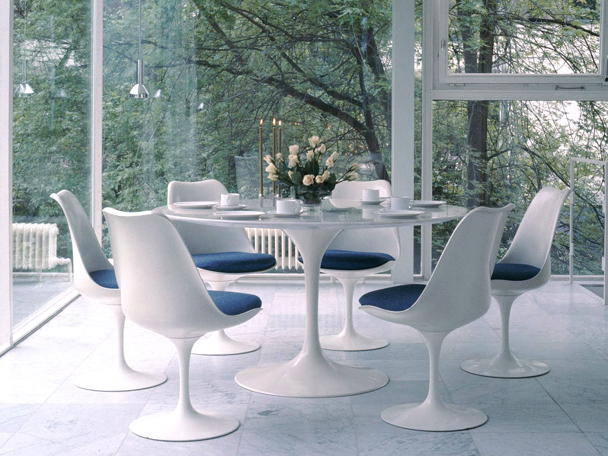 Knoll Tulip Swivel Chair With Cushion