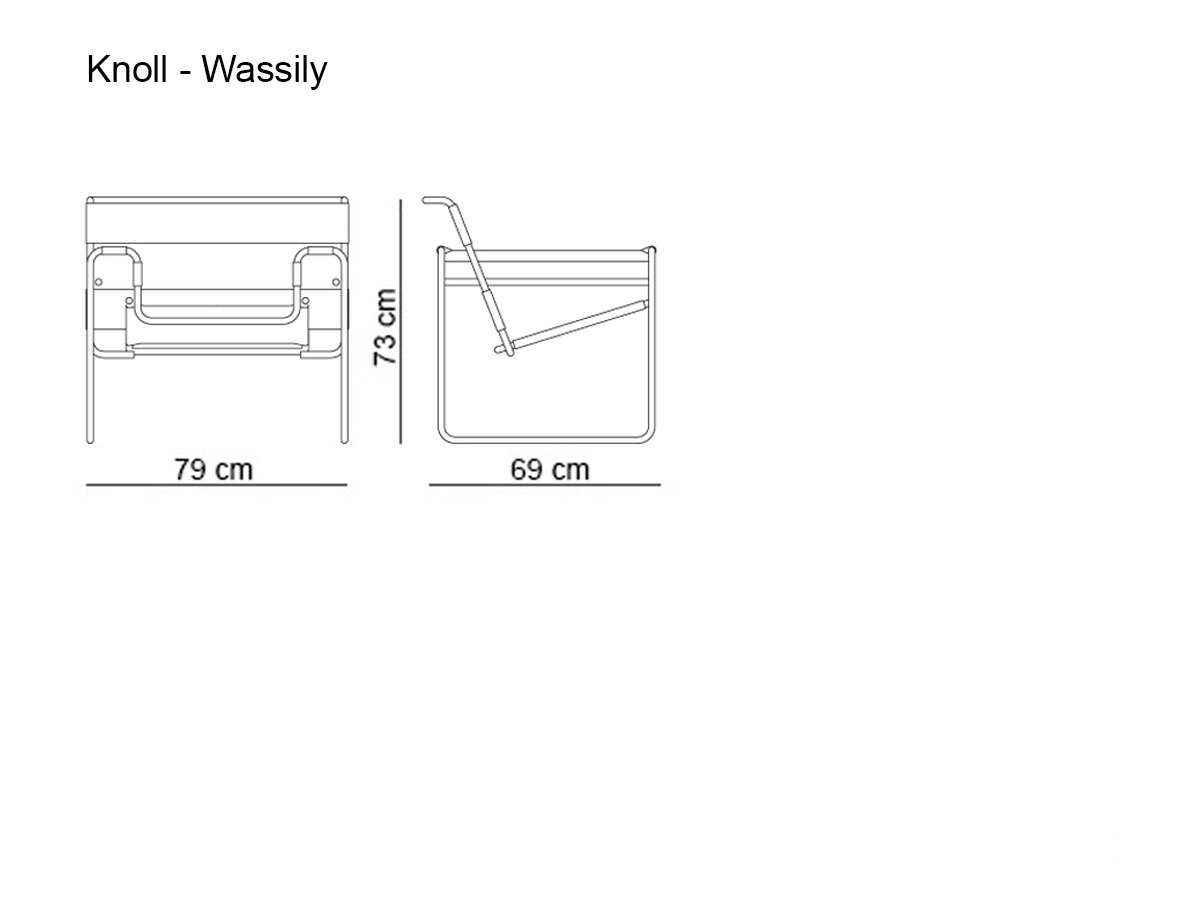 Knoll Wassily Chair Canvas Seat