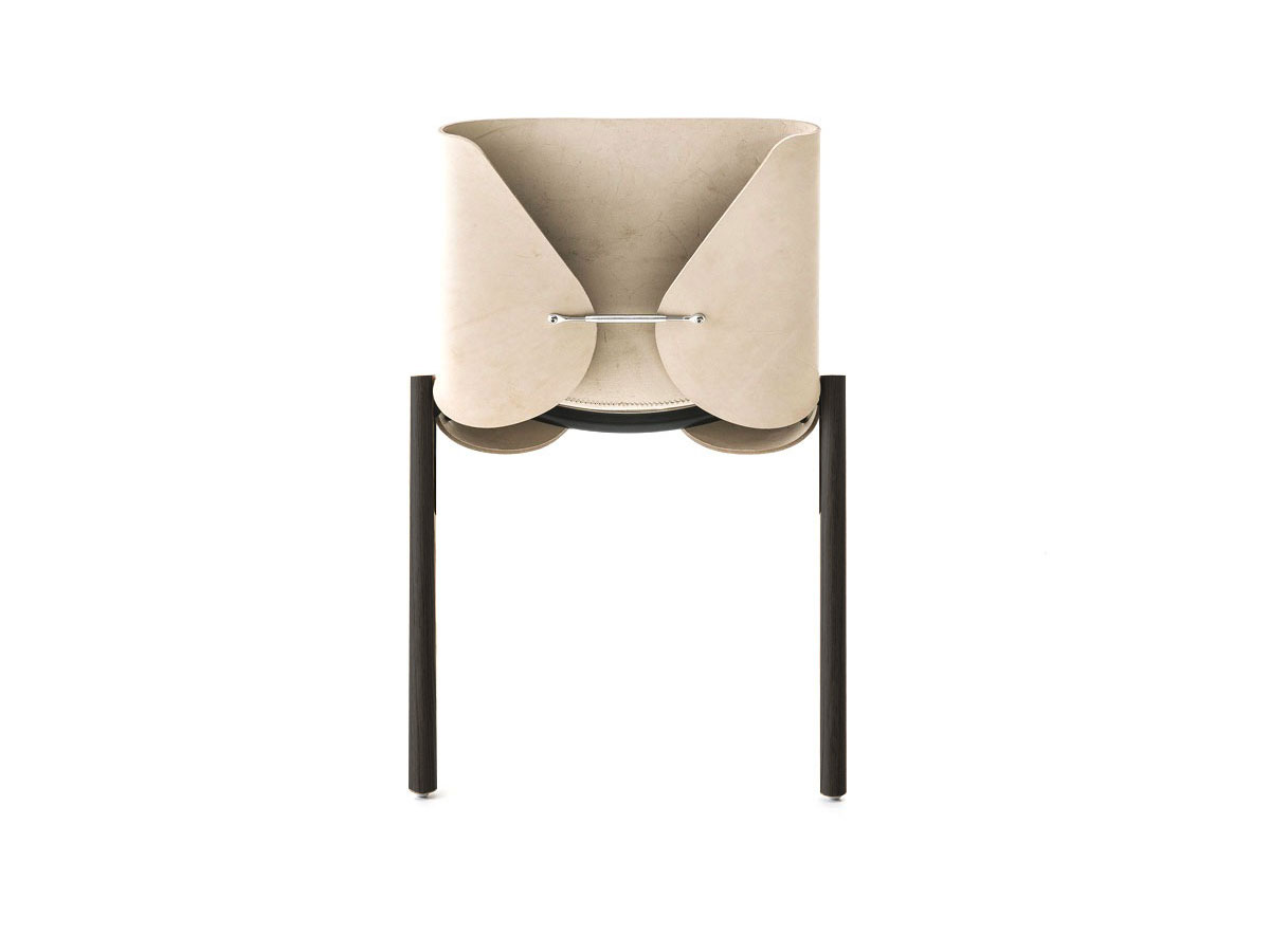 Kristalia 1085 Edition Chair Natural Leather Black Oak