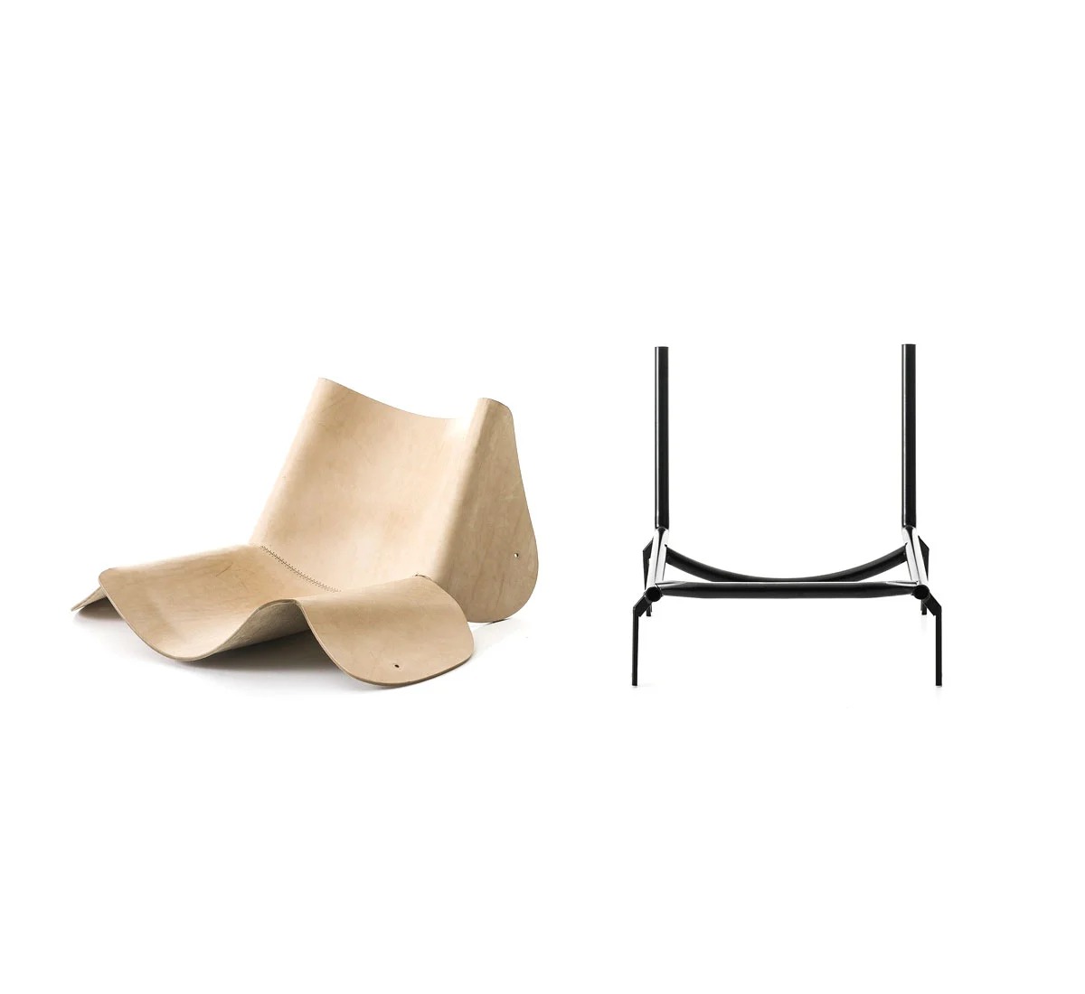 Kristalia 1085 Edition Chair Natural Leather Black Oak