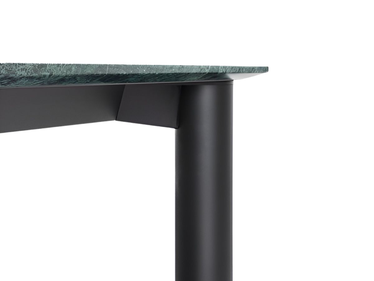 Kristalia Bodoni Table Marble Top Depth 140 Cm Black Legs