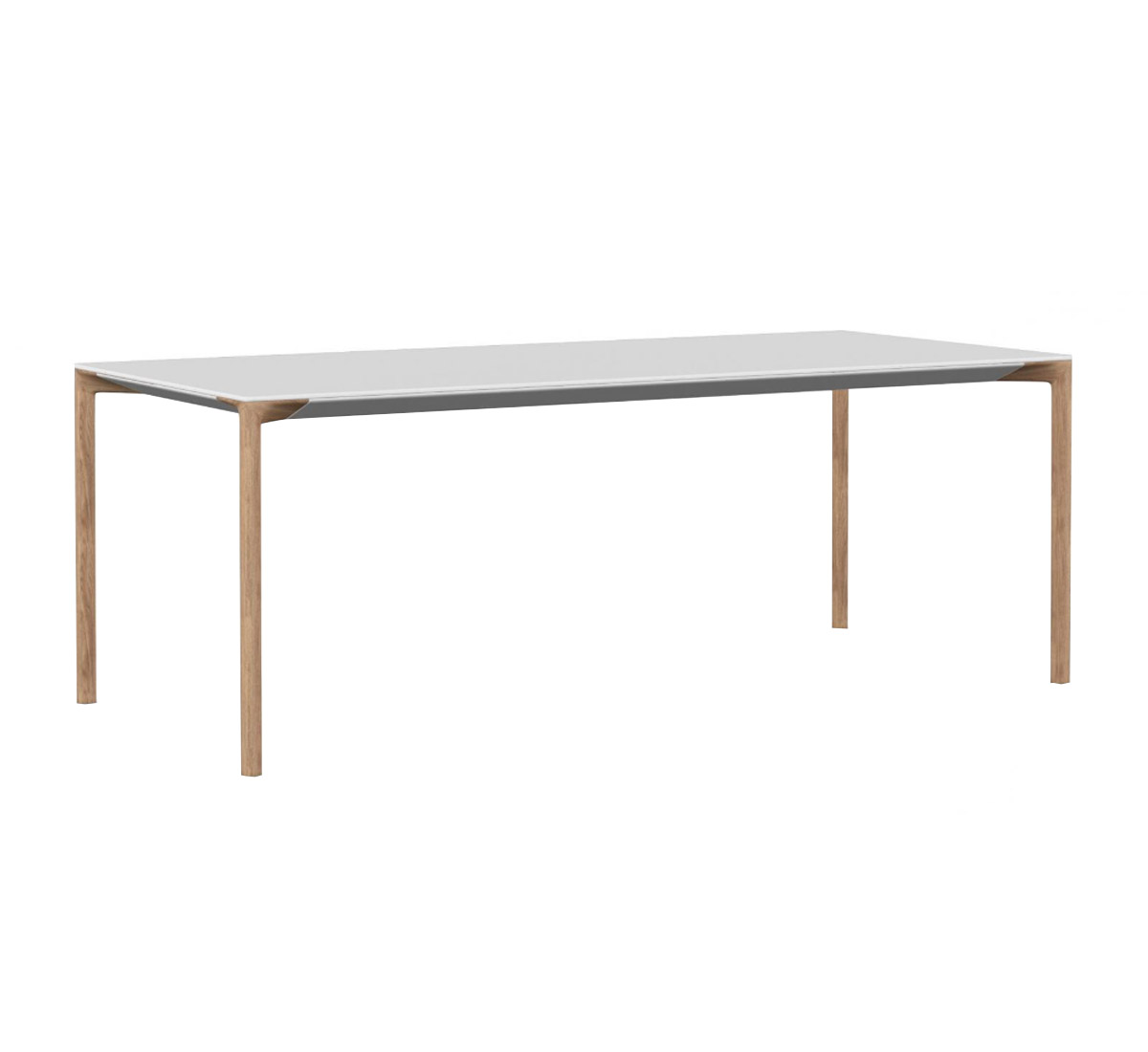 Kristalia Boiacca Wood Table 200x90 Cm Eu Oak Pure White
