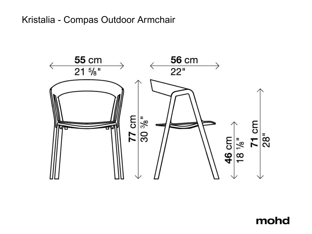 Kristalia Compas Outdoor Armchair