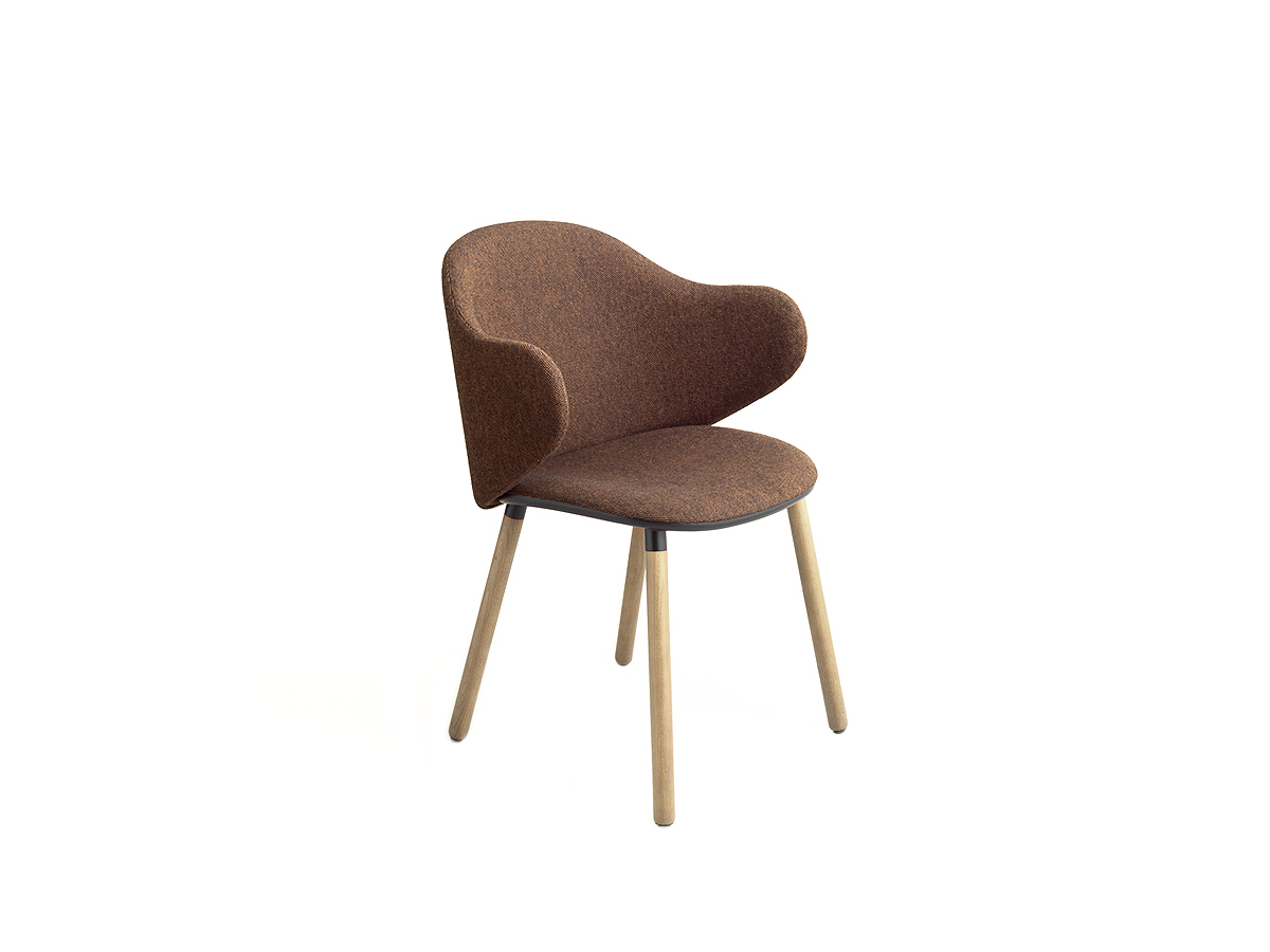Kristalia Dua Chair With Armrests Wooden Base Beech