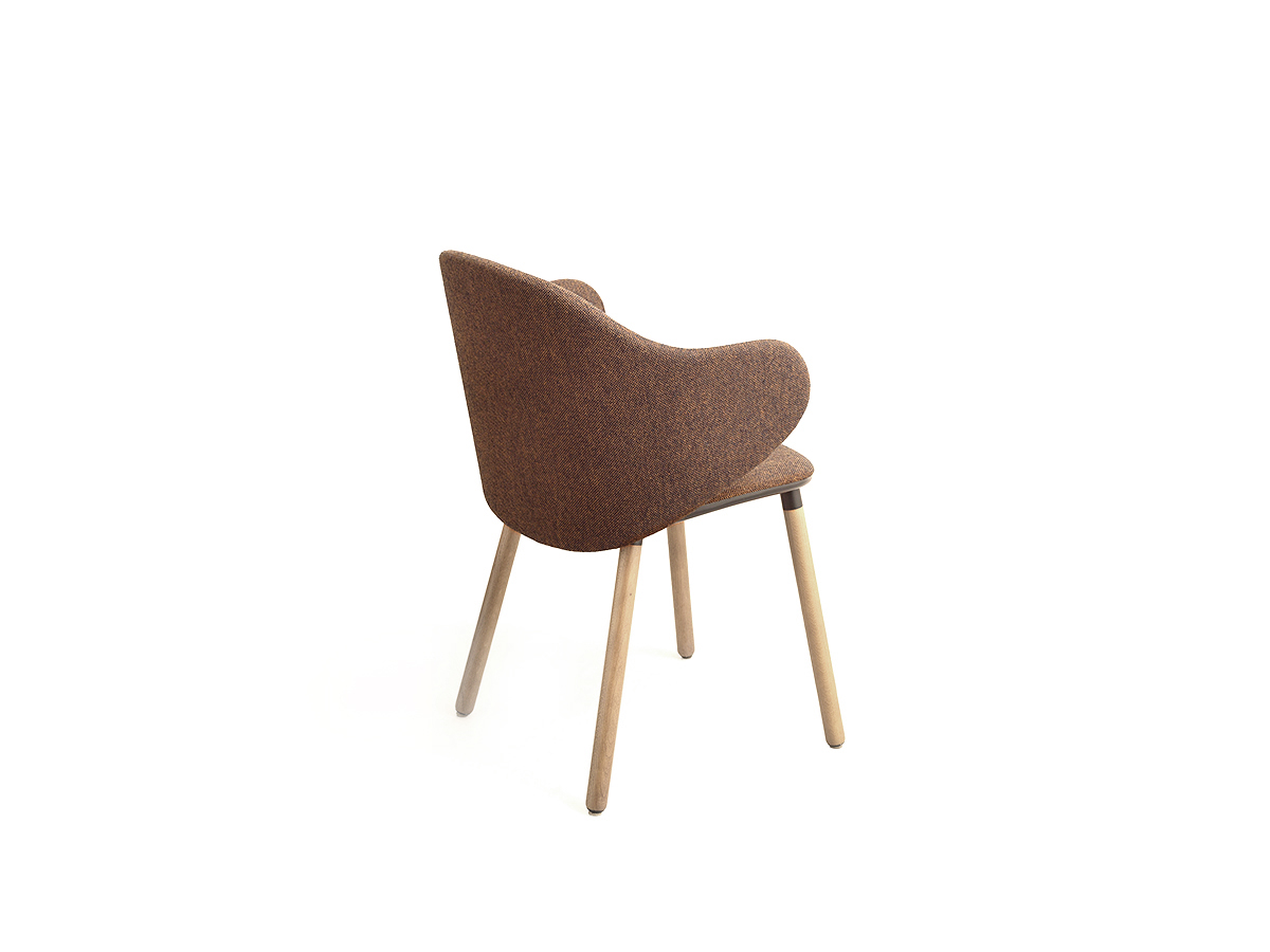 Kristalia Dua Chair With Armrests Wooden Base Beech