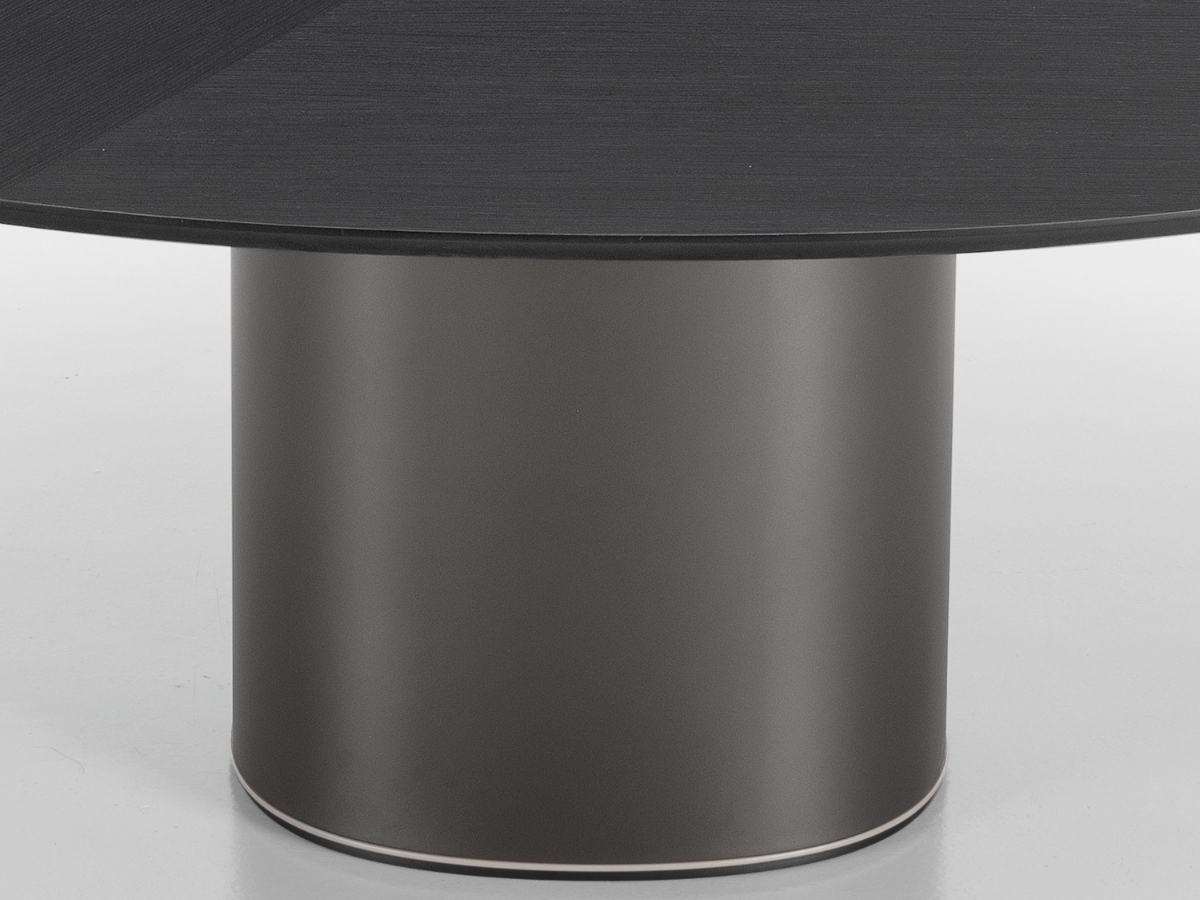 Kristalia Holo Pillar Table Oval Wooden Top