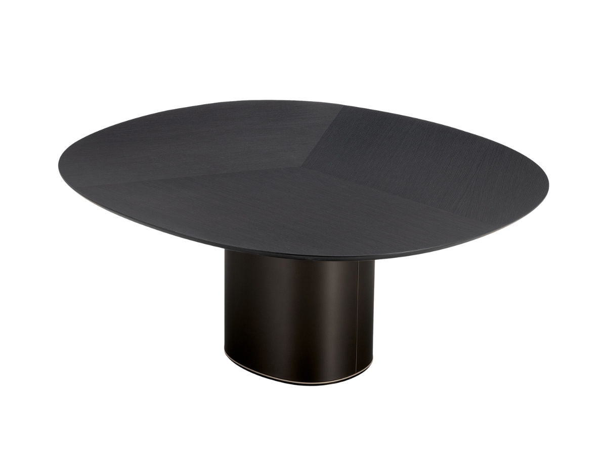 Kristalia Holo Pillar Table Oval Wooden Top