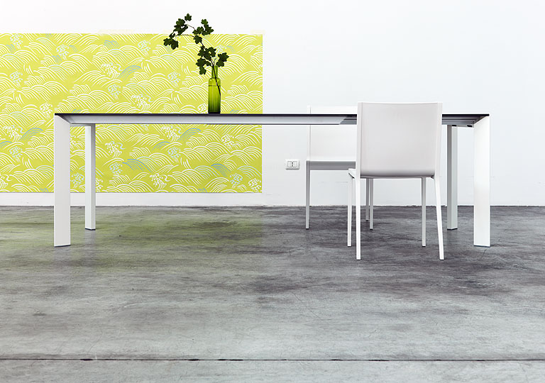 Kristalia Nori Linecompact Extendable Table 90 Cm Aluminum Anodized