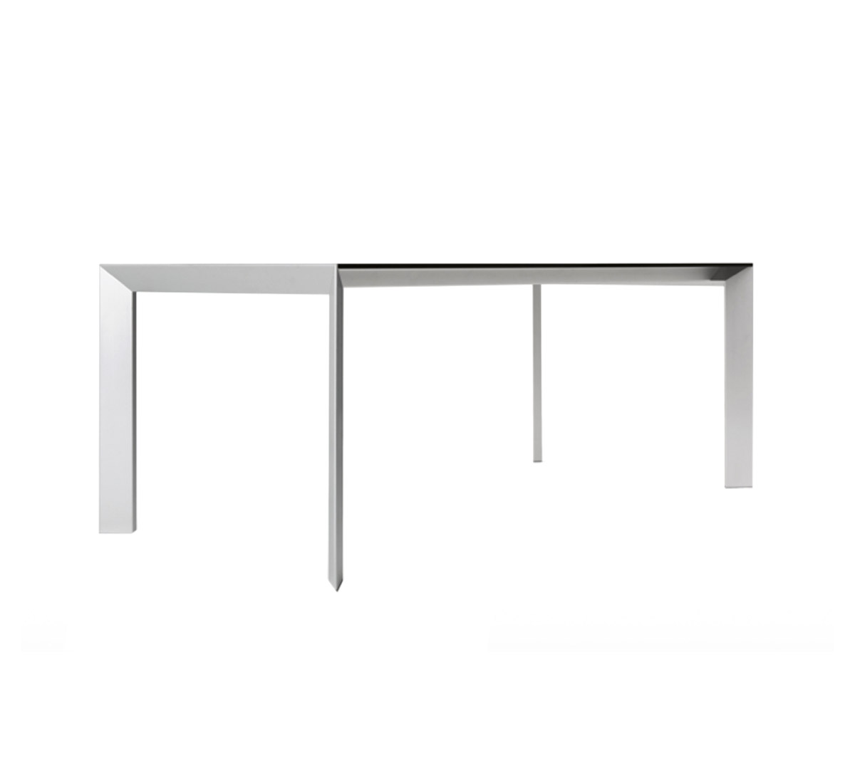 Kristalia Nori Extendable Table Fenix Outdoor 100 Cm Black Edge
