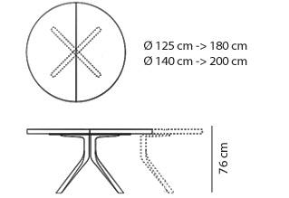 Kristalia Oops Extendable Table