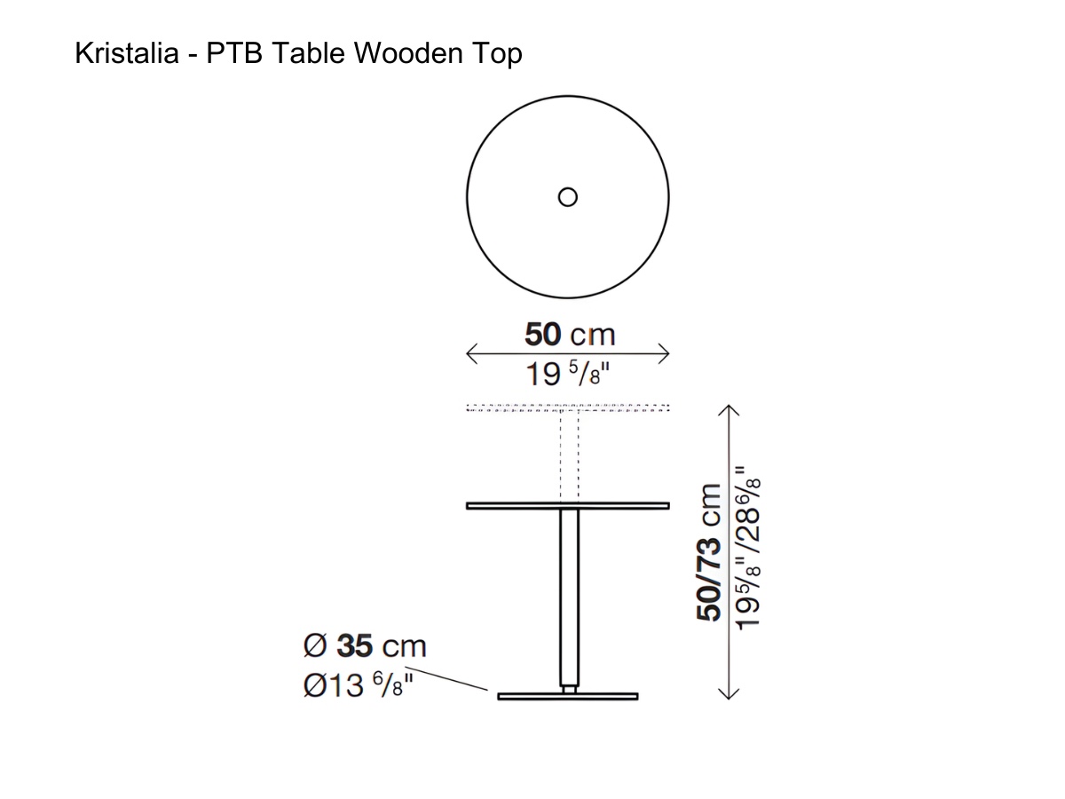 Kristalia Ptb Push The Button Table Wooden Top