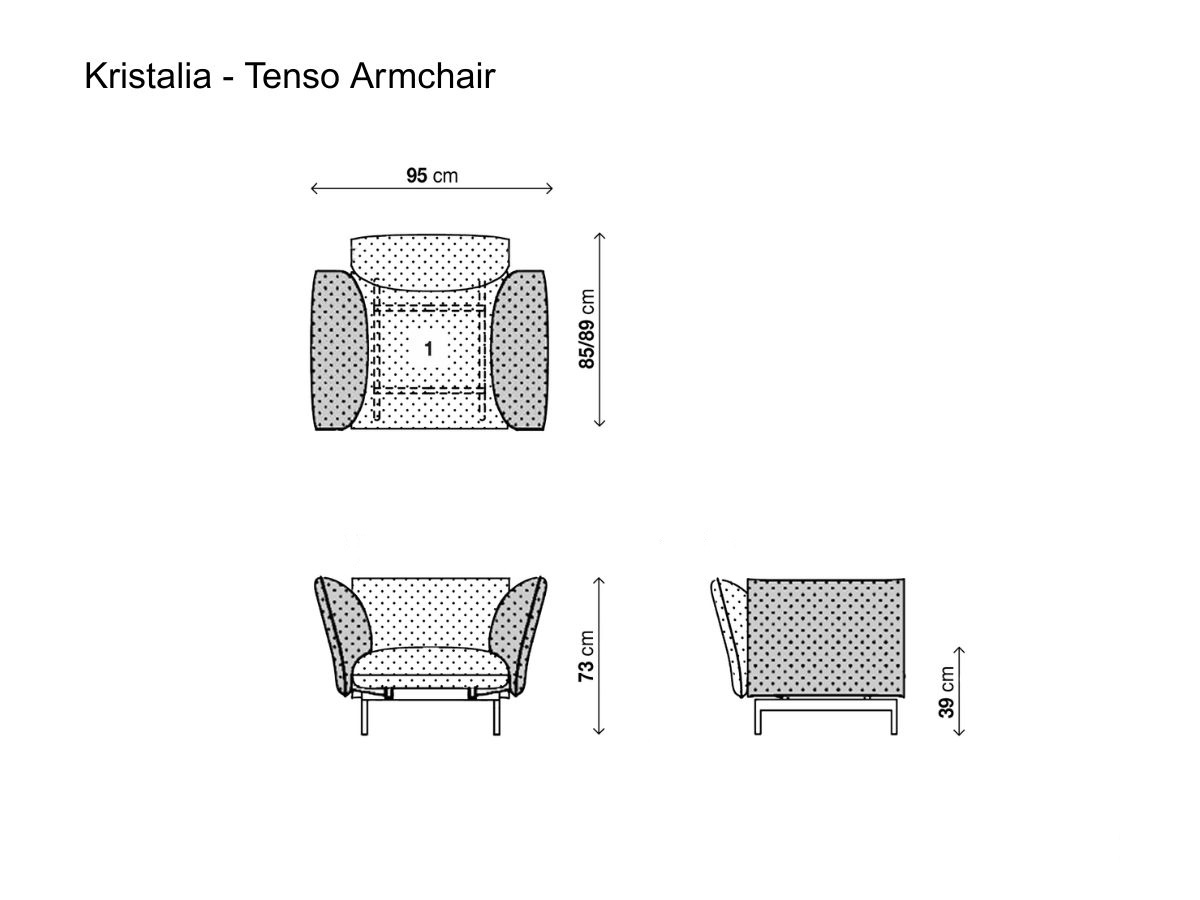 Kristalia Tenso Armchair Black Varnished Base