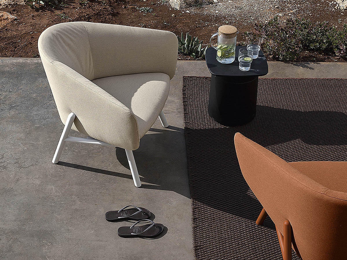 Kristalia Tuile Armchair Outdoor Po01 White Base
