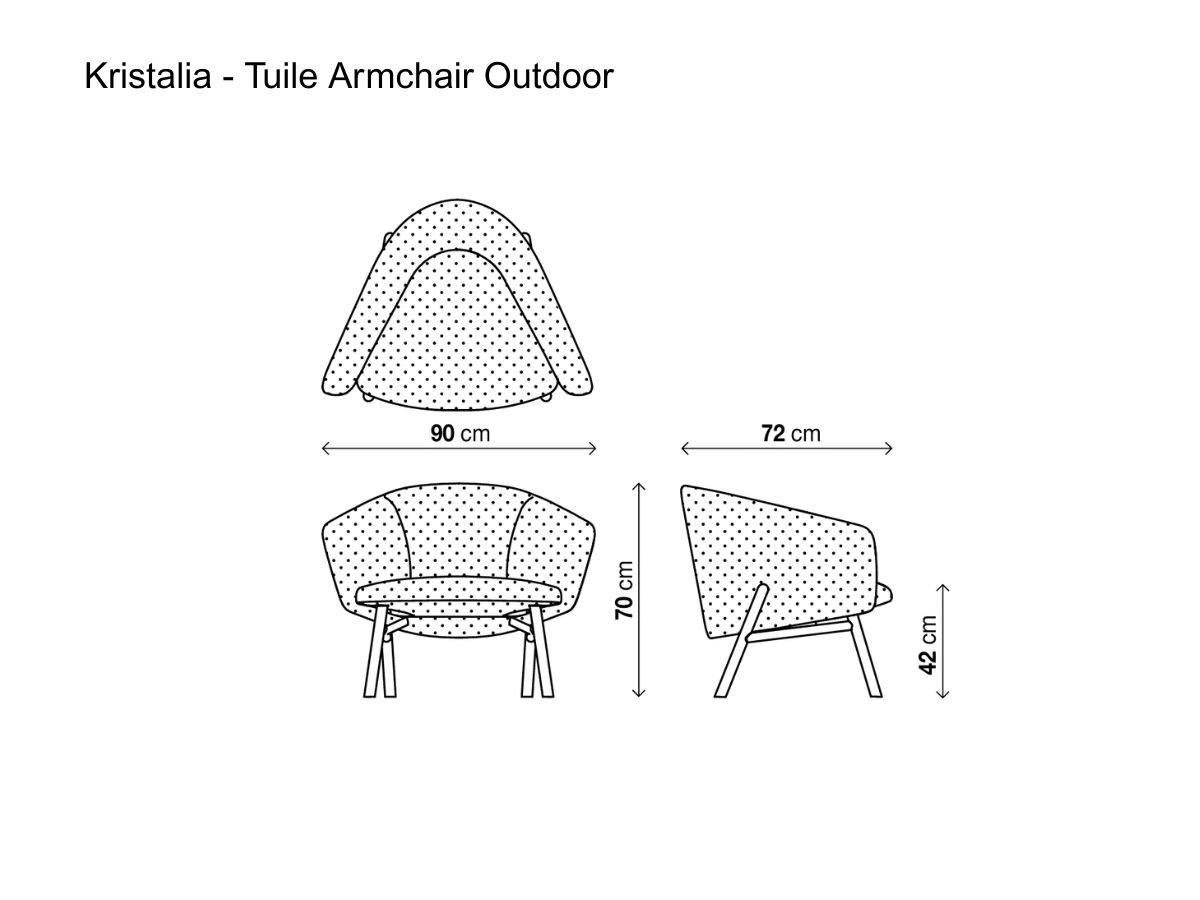 Kristalia Tuile Armchair Outdoor Po01 White Base