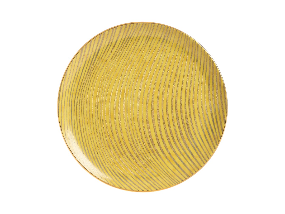 Тарелка L'objet Fortuny Delphi Yellow, плоская · большая