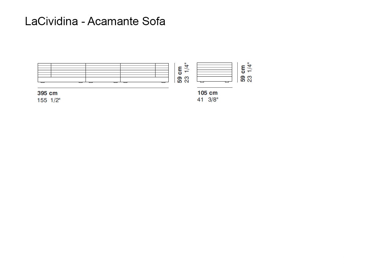 laCividina Acamante 3 Seater Sofa